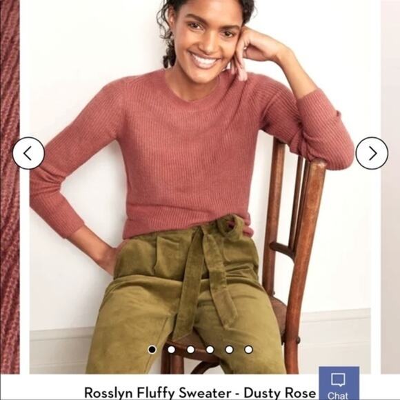 Boden Sweaters - Boden Rossalyn Fluffy Jumper Back Button Sweater Size 12